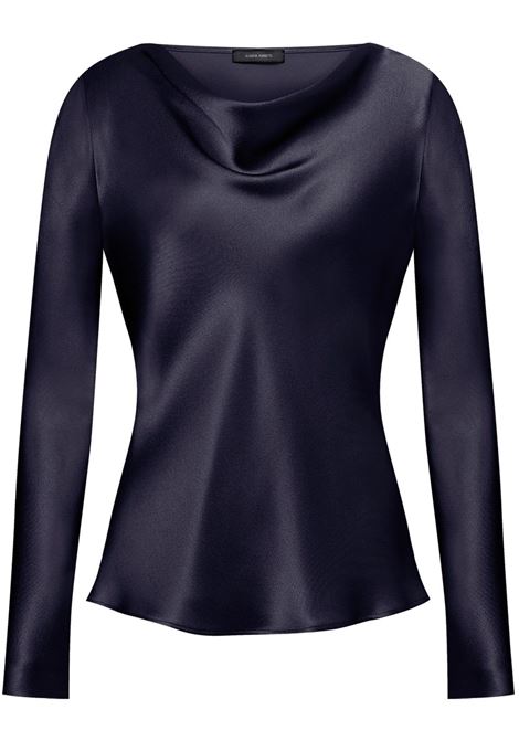 Violet blue satin-finish blouse Alberta Ferretti - women